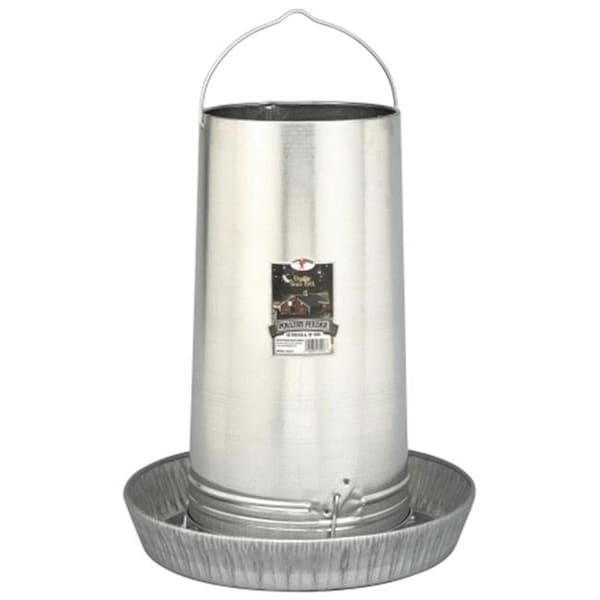 Reincarnation 17in. Galvanized Hanging Poultry Feeder Tubes RE83311 - main